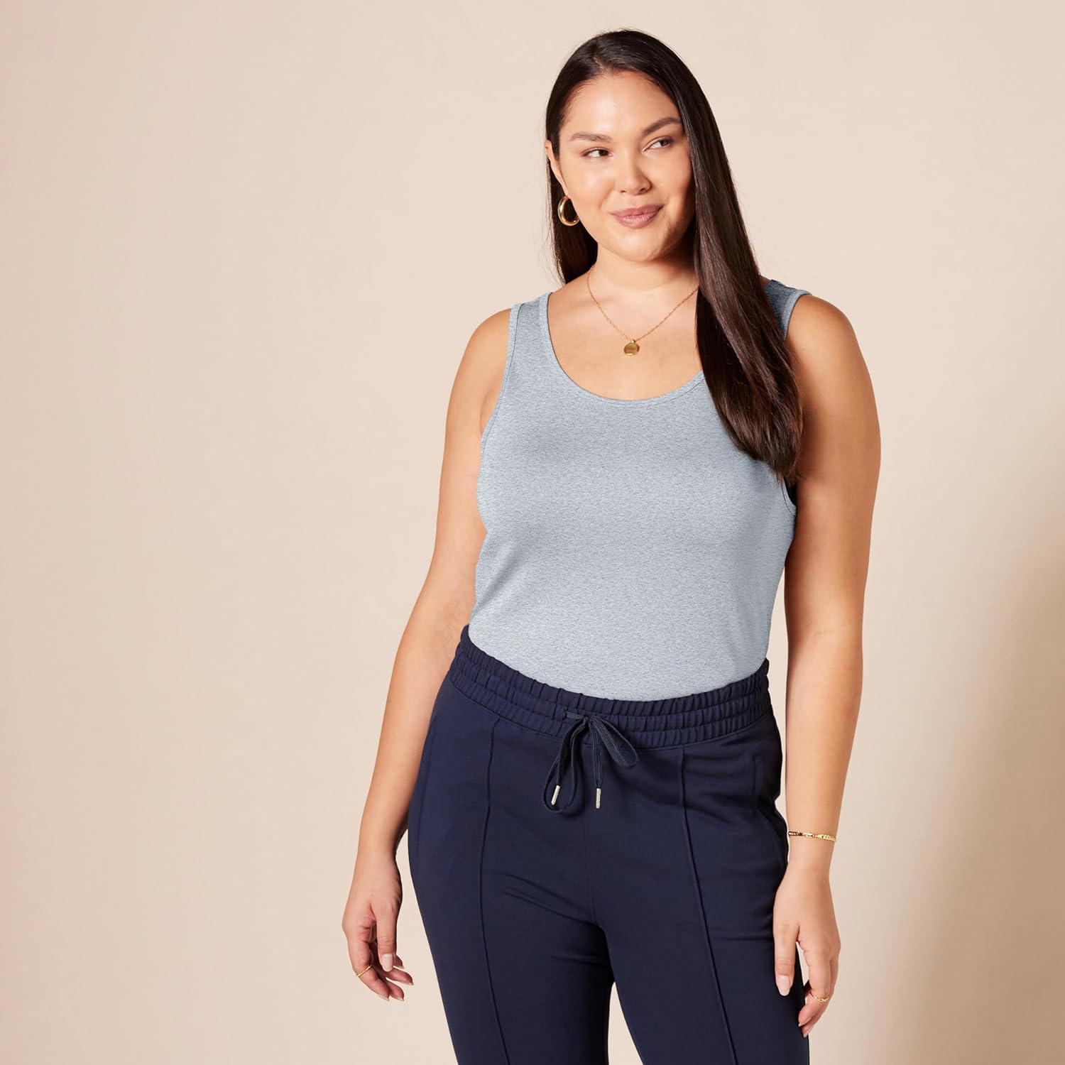 Women's Slim-Fit Scoop Neck Tank Top, Pack of 2