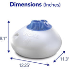 Vicks Warm Steam Vaporizer & Humidifier 1.5 Gallon Tank For Small And Medium Rooms, Night Light, Works With Vapopads And Vaposteam