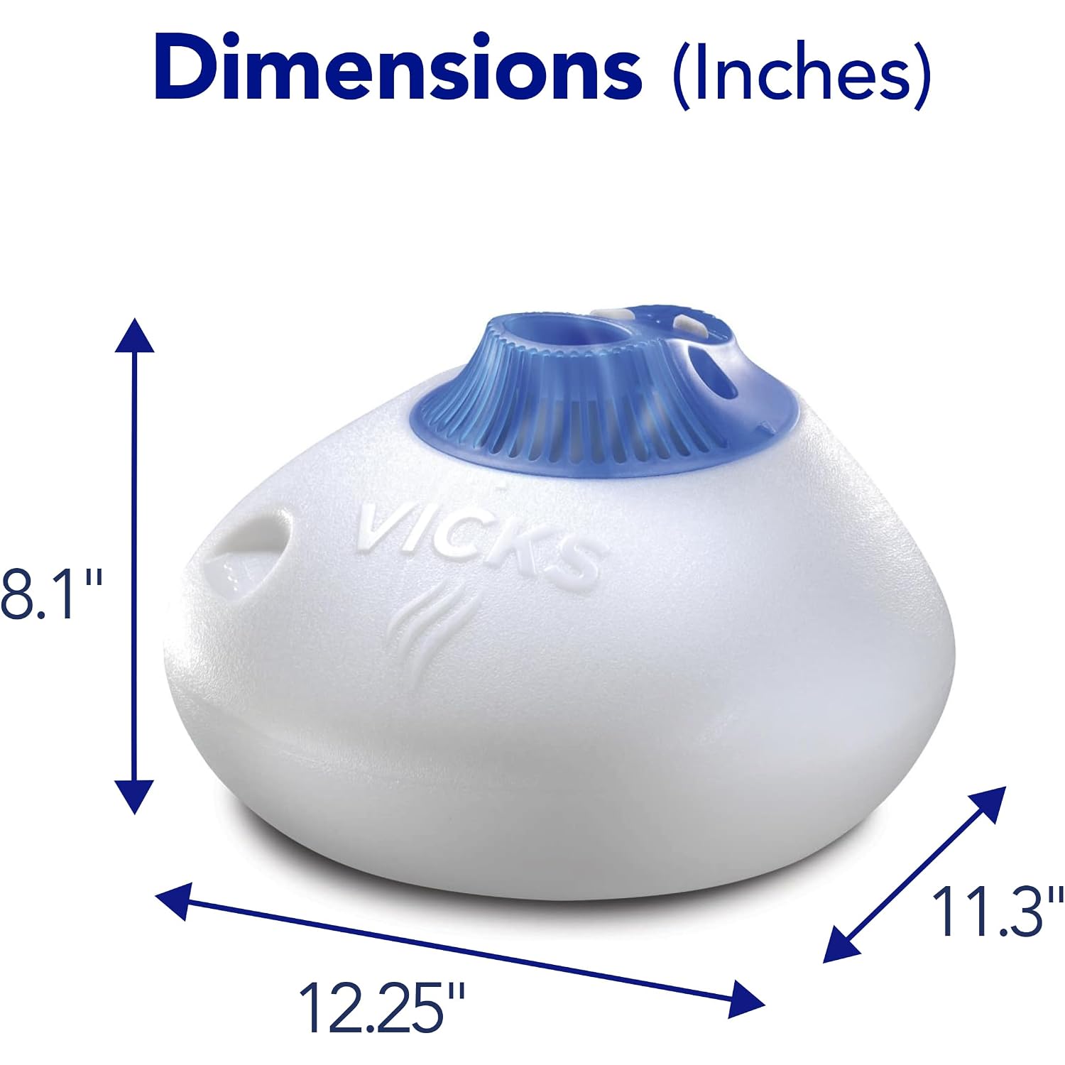 Vicks Warm Steam Vaporizer & Humidifier 1.5 Gallon Tank For Small And Medium Rooms, Night Light, Works With Vapopads And Vaposteam