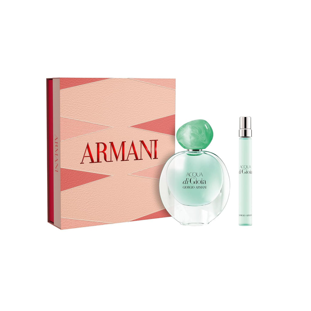Armani Beauty – Acqua di Gioia Eau de Parfum – Women's Perfume Travel Set ($111 Value) – Full Size (1.0 Fl Oz) & Travel Size (0.3 Fl Oz) Perfumes