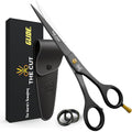 The Cut Factory® 6.5” Matte Black Luxury Hair Scissors – Ultra-Sharp High Carbon Steel Barber Shears For Men, Women & Kids – Gift-Boxed With Leather Pouch – Precision Cutting For Salon & Home