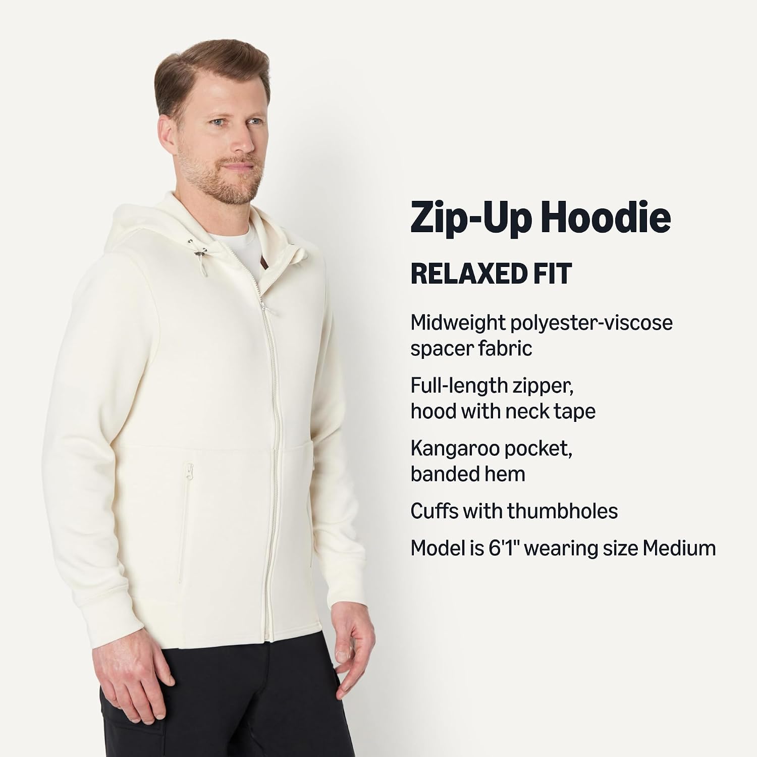 Amazon Essentials Men'S Active Athletic Relaxed Fit Full-Zip Lounge Workout Gym Hoodie