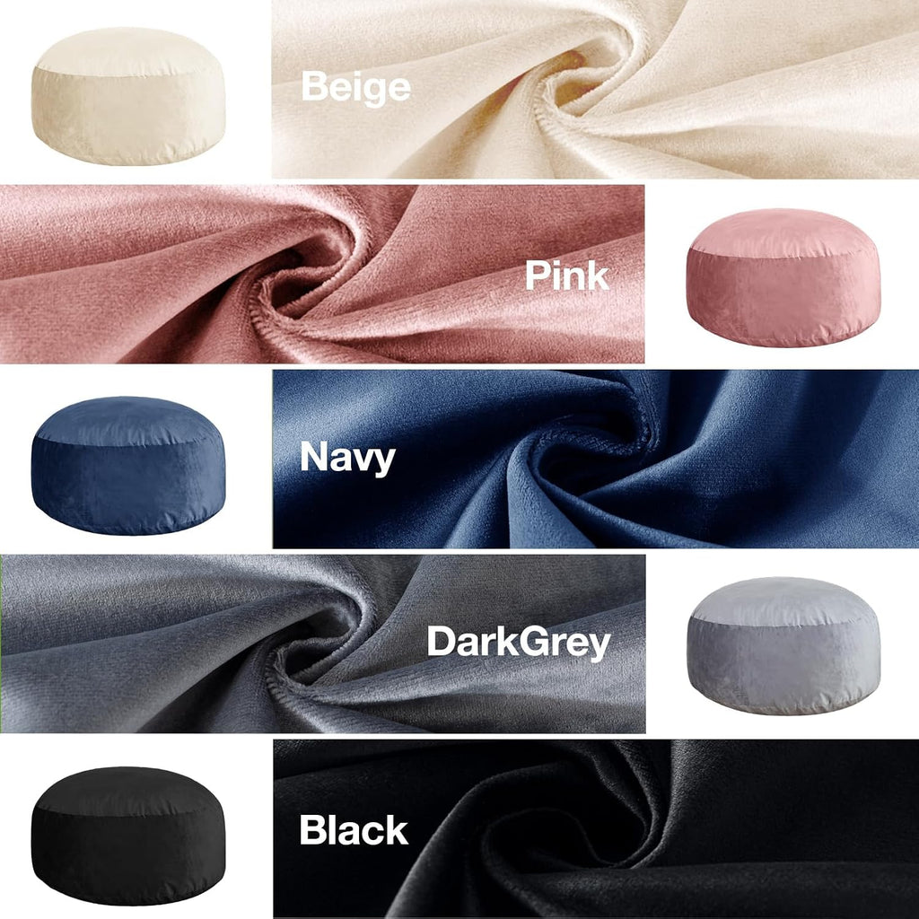 Shouren 3 Ft Bean Bag Chair,Memory Foam Bean Bag Chairs For Adults,Bean Bag Sofa For Living Room,Beanbag With Filler Included,Soft Velvet Fabric,Pull-Handle - 3 Foot,Dark Grey