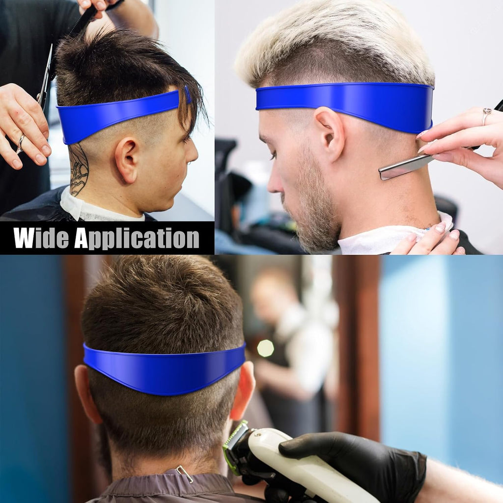 Neckline Shaving Template And Adjustable Hair Trimming Guide, Blue | Diy Self Haircutting System, Clean And Straight Neck Hairline, Soft Portable, Blue