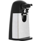 Amazon Basics 3-In-1 Electric Can Opener, Bottle Opener And Knife Sharpener With Stainless Steel Blade, Magnetic Lid Holder, Safe, Easy To Use, Powerful, Sleek Design, 50W, Black