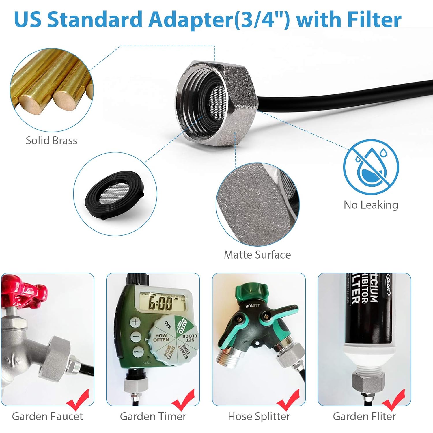 Lifeegrn Misting Cooling System, Outdoor Misting System For Patio, 40 Ft Misting Line+10 Mist Nozzles+3/4" Brass Adapter,Outdoor Mister System For Patio Garden Trampoline Greenhouse