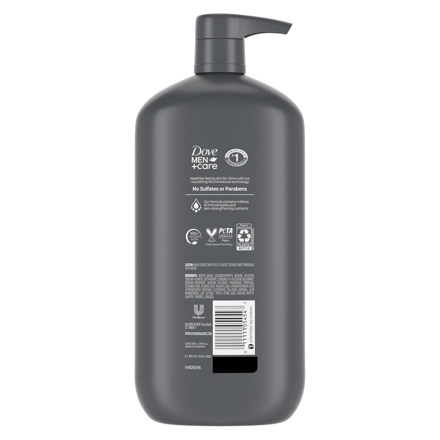 Dove Men + Care Body & Face Wash Sensitive Skin For Hydrated, Smooth Skin - 30 Oz