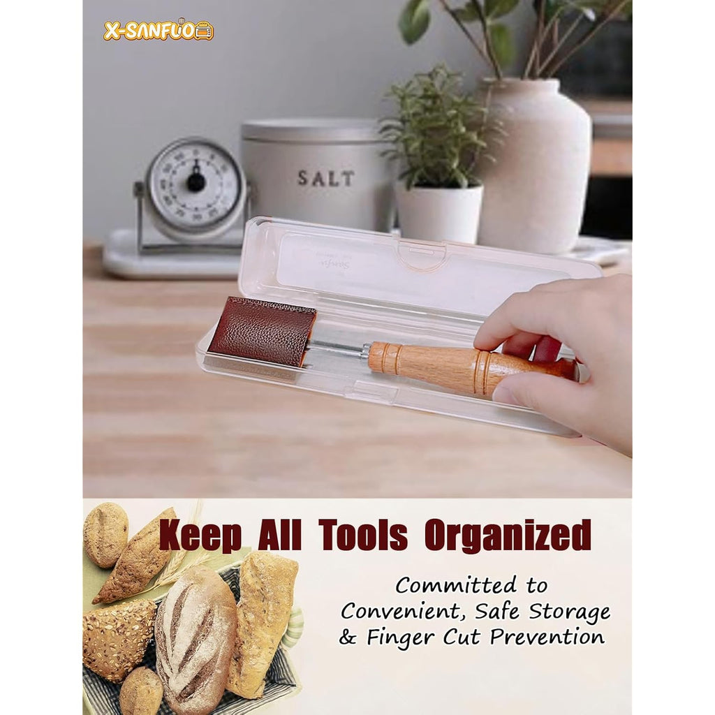 Bread Lame Dough Scoring Tool, Professional - Grade Baguette & Sourdough Scoring Tool with Razor Blades and Storage Cover, Lame Bread Tool, Essential Baking Supplies