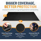 Oven Liners for Bottom of Oven - 2 Pack Large Heavy Duty Mats, 17”x25” Non-Stick Reusable Liner for Electric, Gas, Toaster Ovens, Grills - BPA & PFOA Free Kitchen Accessory to Keep Oven Clean (Black)