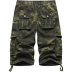 Mens Cargo Shorts Multi Pockets Twill Cotton Relaxed Fit Outdoor Camo Cargo Short For Men
