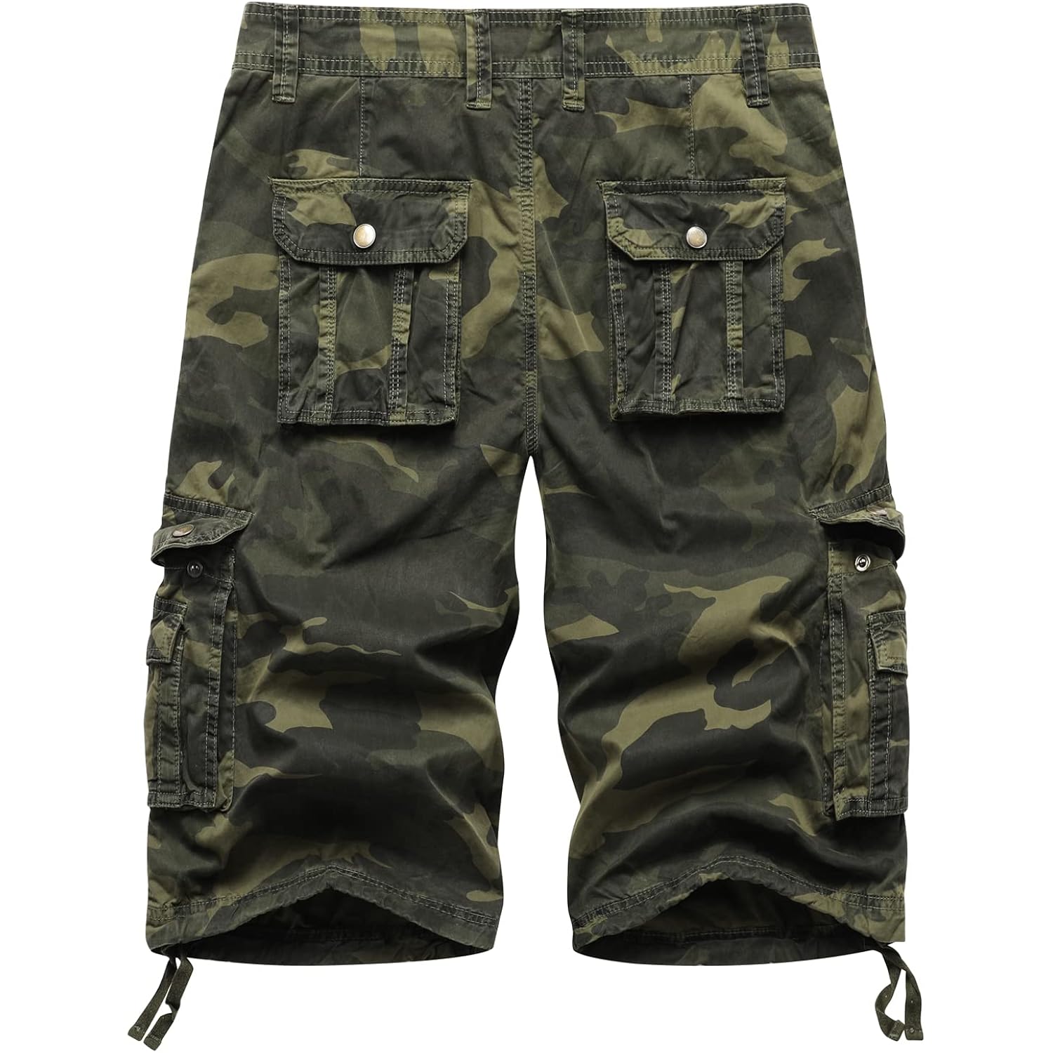 Mens Cargo Shorts Multi Pockets Twill Cotton Relaxed Fit Outdoor Camo Cargo Short For Men