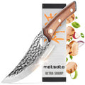 Matsato Chef Knife - Perfect Kitchen Knive for Cooking, Chopping. Japanese Steel Knife for Home, BBQ. For Balance & Control, 6.3 Inch, Ideal Father’s Day Gift for Dad, Husband, or Grandpa