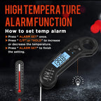 Meat Thermometer Digital, Instant Read Meat Thermometeri For Grill And Cooking, Waterproof Food Thermometer For Kitchen And Outside, Bbq, Turkey, Candy, Liquids, Beef