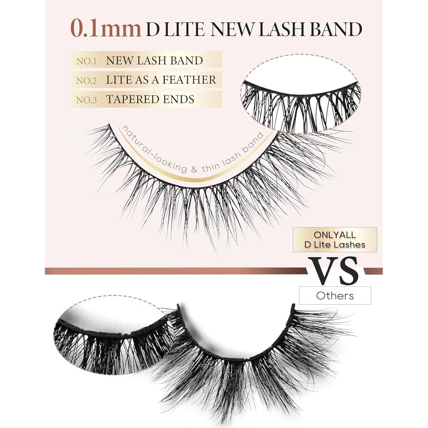 Natural Lashes Wispy Lashes Natural Look False Eyelashes Soft Fluffy Fake Eyelashes 7 Pairs D1 Natural (6-13Mm)