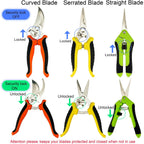 Pruning Shears, 5 Pack Garden Shears With Gardening Gloves, Clippers Handheld, Stainless Steel Garden Snips, Lengnoyp Pruners For Gardening