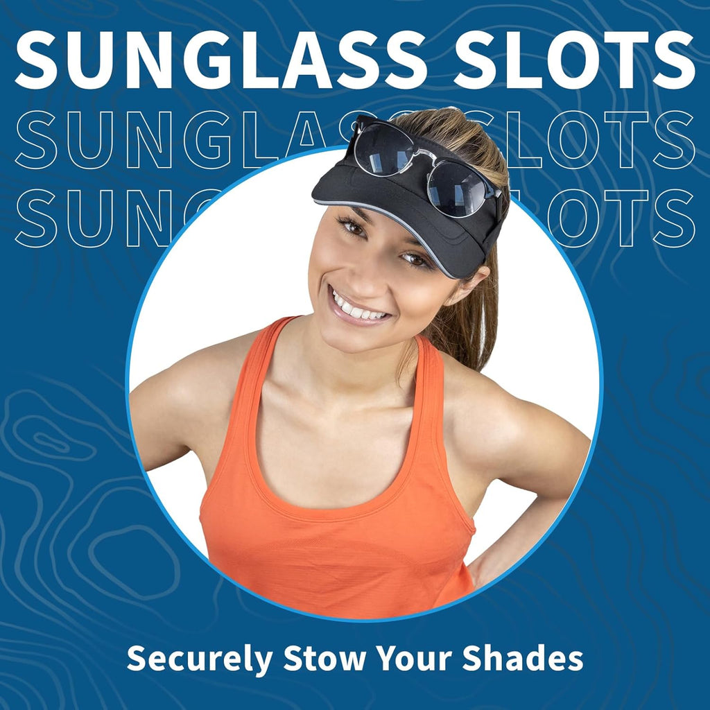 TrailHeads Sun Visor Hat for Women - Recycled Running Visors for Women - Tennis, Golf, Softball, Summer - Women's Visors