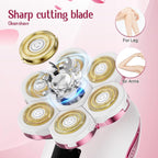 Electric Razors for Women, 7D Floating Head Cordless Shaver, Wet/Dry Painless Hair Remover with Detachable Head, Waterproof for Face, Legs, Underarm, Ideal Gift (Pink)