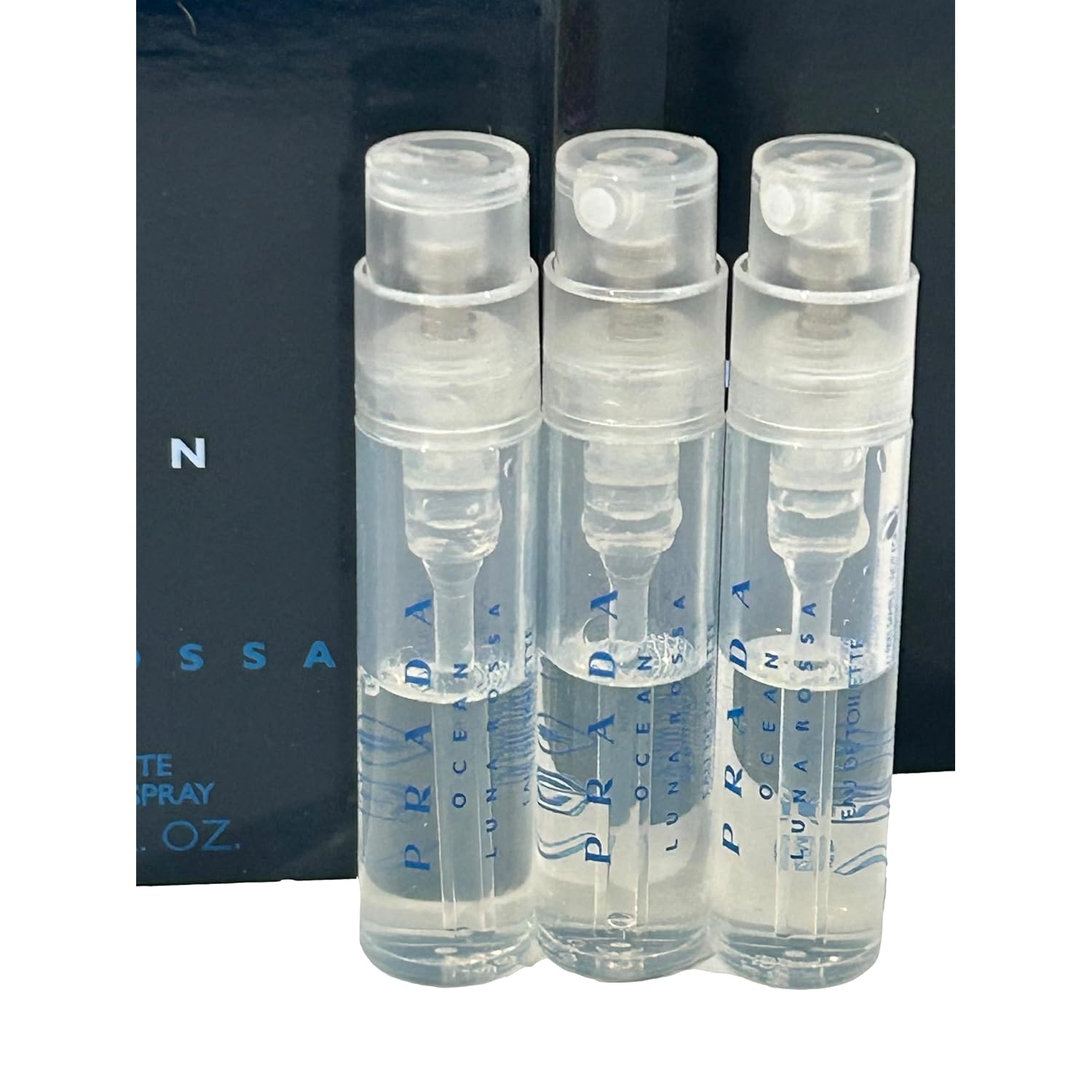 Prada OCEAN Luna Rossa EDT Sample Perfume Men Spray MINI SMALL Travel Size 1.2 ML / 0.04 - set of 3
