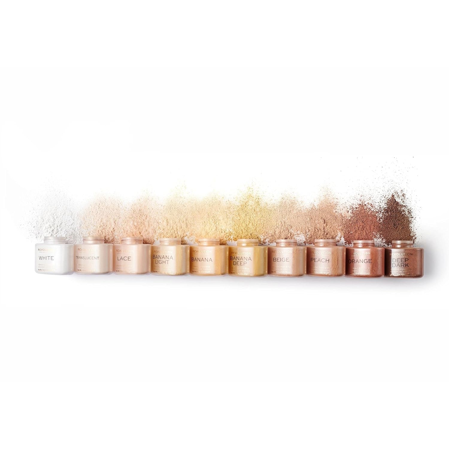 Revolution, Loose Baking Powder, Makeup Setting Powder, Long-Lasting Coverage, Mattifies & Reduces Shine, Banana Deep, 1.12 oz