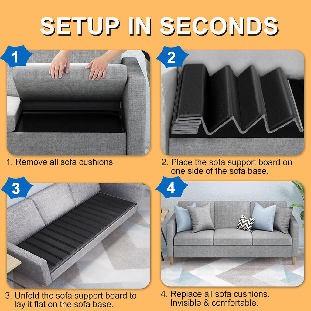 Laveve Heavy Duty Couch Cushion Support Board For Sagging Sofa, 21.5''X48'' Extra Thick Solid Wood Under Couch Insert With Anti-Slip Dots, Repair Sagging Spring Sofa And Replace Worn Cushions