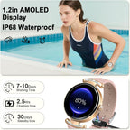 Smart Watches for Women,Answer/Make Call,1.32" AMOLED Ultra-Clear Screen Women Watch with Heart Rate,Sleep Monitor, Fitness Watch for Samsung/Android/iOS,100+ Sports Mode,3ATM Waterproof