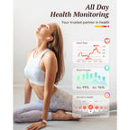 Fitness Trackers for Women Smart Watch: Fitness Tracker with 24/7 Heart Rate Monitor SpO2 Sleep Step Tracker, Pedometer Fitness Watches for Women with 5ATM Waterproof for iPhone Android 2 Bands Pink