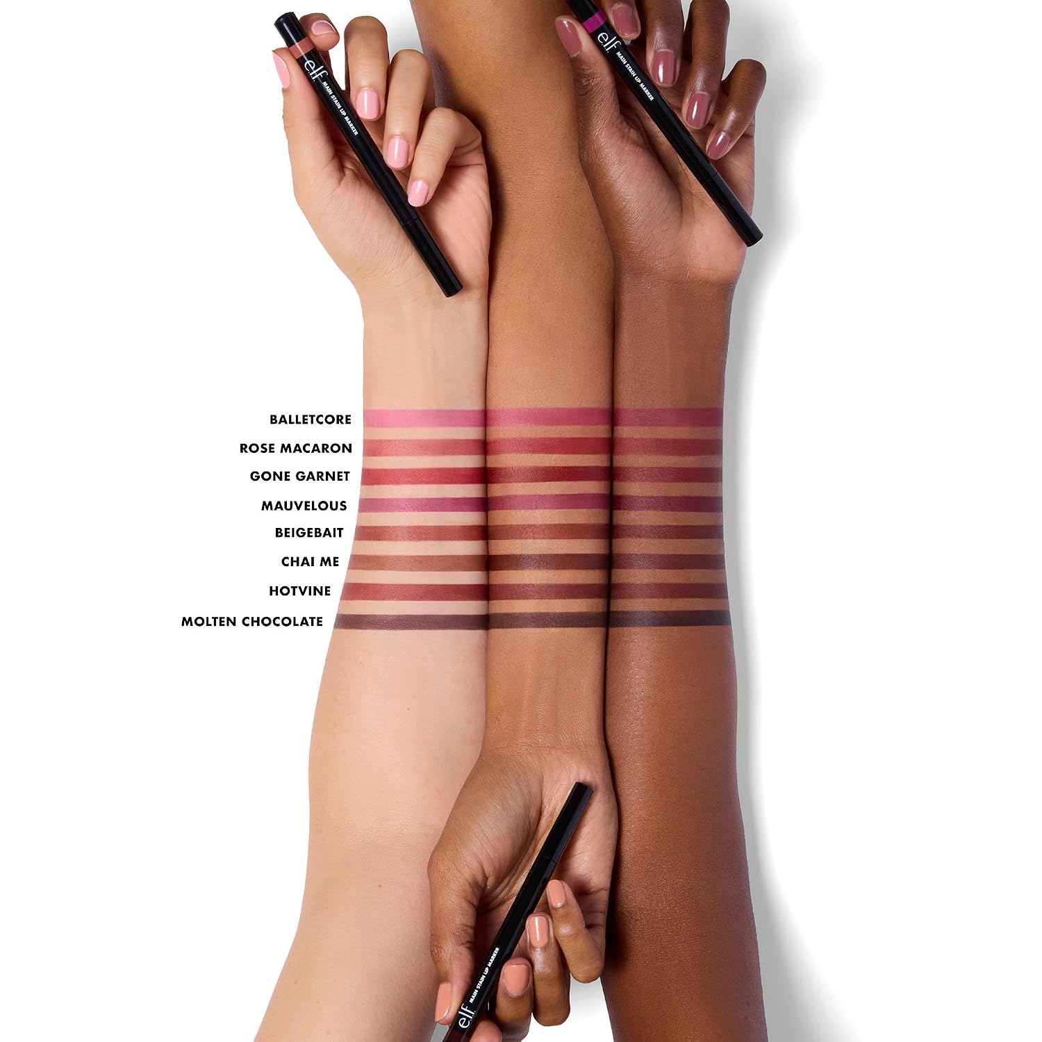 E.L.F. Main Stain Lip Marker, Lip Stain Lip Liner, Define, Contour & Fill For Long-Lasting & Transfer-Resistant Color, Vegan & Cruelty-Free, Rose Macaron