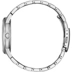 Citizen Men'S Eco-Drive Dress Classic Watch, Silver-Tone Stainless Steel Bracelet, Ivory Dial, 3 Hand, Day/Date (Model: Aw0100-86B)