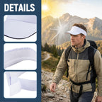 Sun Visor Hats for Women UV Protection, Adjustable Sports Visor for Running Golf Tennis Softball White