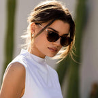 WearMe Pro Round Polarized Sunglasses for Women - UV400 Protection, Lightweight Frame, Vintage Retro Style Tortoise Frame/Brown Lens