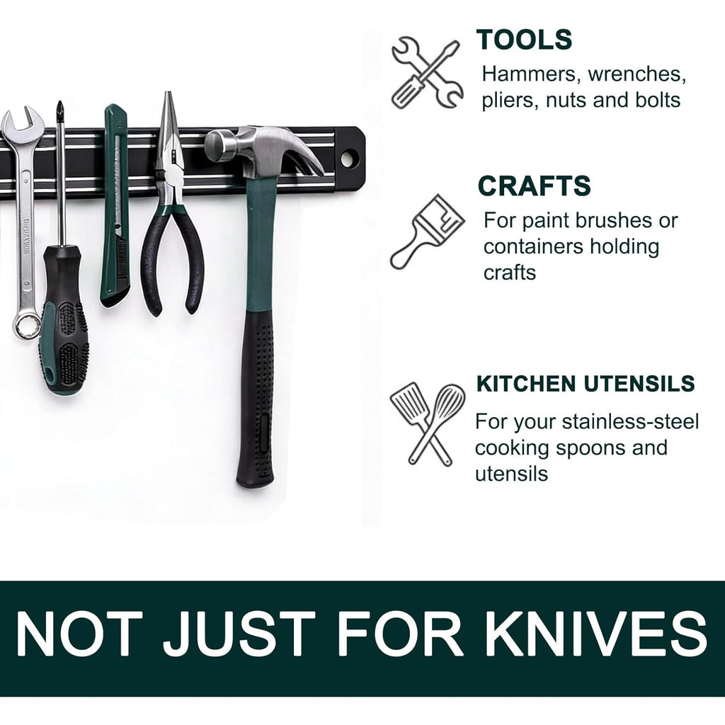Magnetic Knife Strips（13 Inch Length),Magnetic Knife Holder for Wall/Refrigerator,Magnetic Knife Bar with Multi-Purpose Functionality as a Knife Holder, Knife Strip, Magnetic Tool Organizer