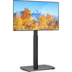 Universal Tv Floor Stand With Mount For 27-70 Inch Lcd Led Oled Tvs, Swivel Height Adjustable Tall Tv Stand, Space Saving Design For Corner Bedroom Living Room, Black