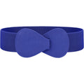 WHIPPY Women Wide Elastic Belt Ladies Stretch Dress Belt Fashion Waistband with 8-shaped Interlock Leather Buckle