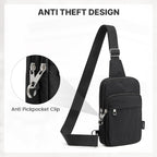 G4Free Small Sling Bag For Women, Anti Theft Rfid Blocking Mini Crossbody Purse For Travel, Black