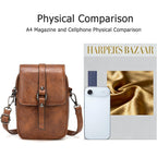 Vintage Crossbody Phone Bag For Women, Small Pu Leather Shoulder Purse And Handbag