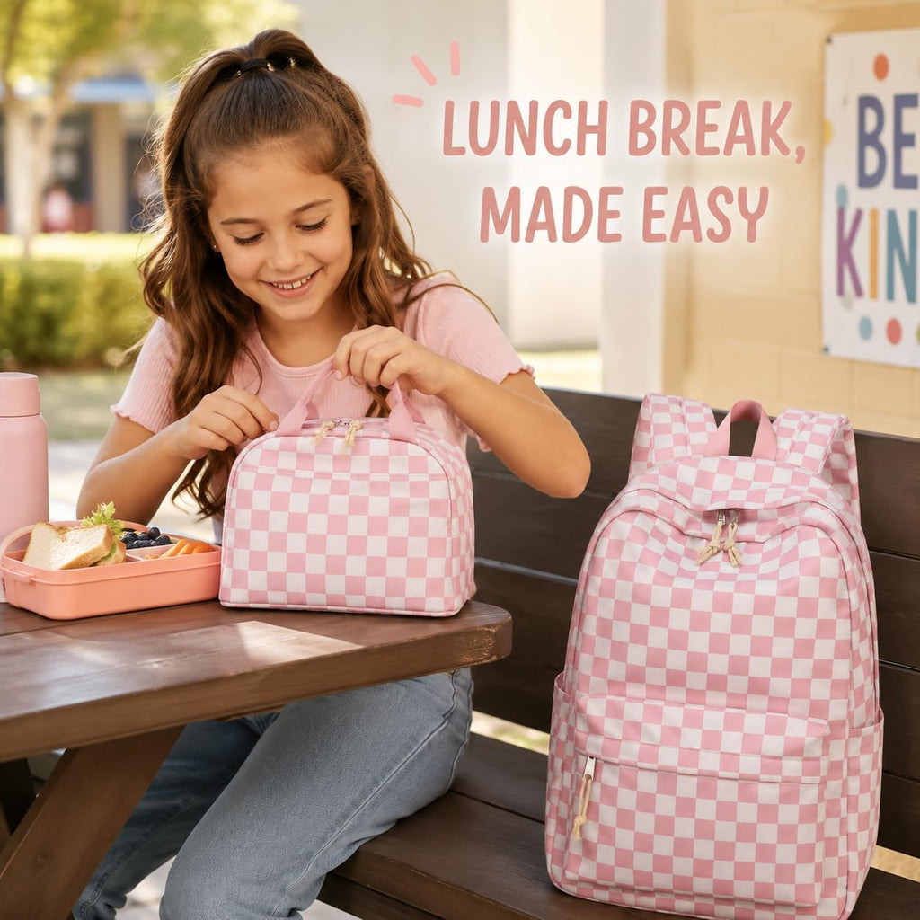 Ledaou Backpack For Girls School Bag Kids Bookbag Teen Backpack Set Daypack With Lunch Bag And Pencil Case | Kids