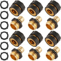 Bilal 6 Set Quick Connect Hose Fittings For Garden Hose Quick Connector | 3/4 Inch Ght Male And Female Attachment Quick Release Water Hose Adapter With Gasket