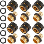 Bilal 6 Set Quick Connect Hose Fittings For Garden Hose Quick Connector | 3/4 Inch Ght Male And Female Attachment Quick Release Water Hose Adapter With Gasket
