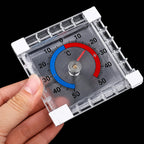Indoor Outdoor Thermometer Hygrometer, High Accuracy Temperature And Humidity Meter With °C Scale, -50°C To 50°C, Wall Mount Monitor For Home, Greenhouse, Garden And Room No Electricity Needed（Square）