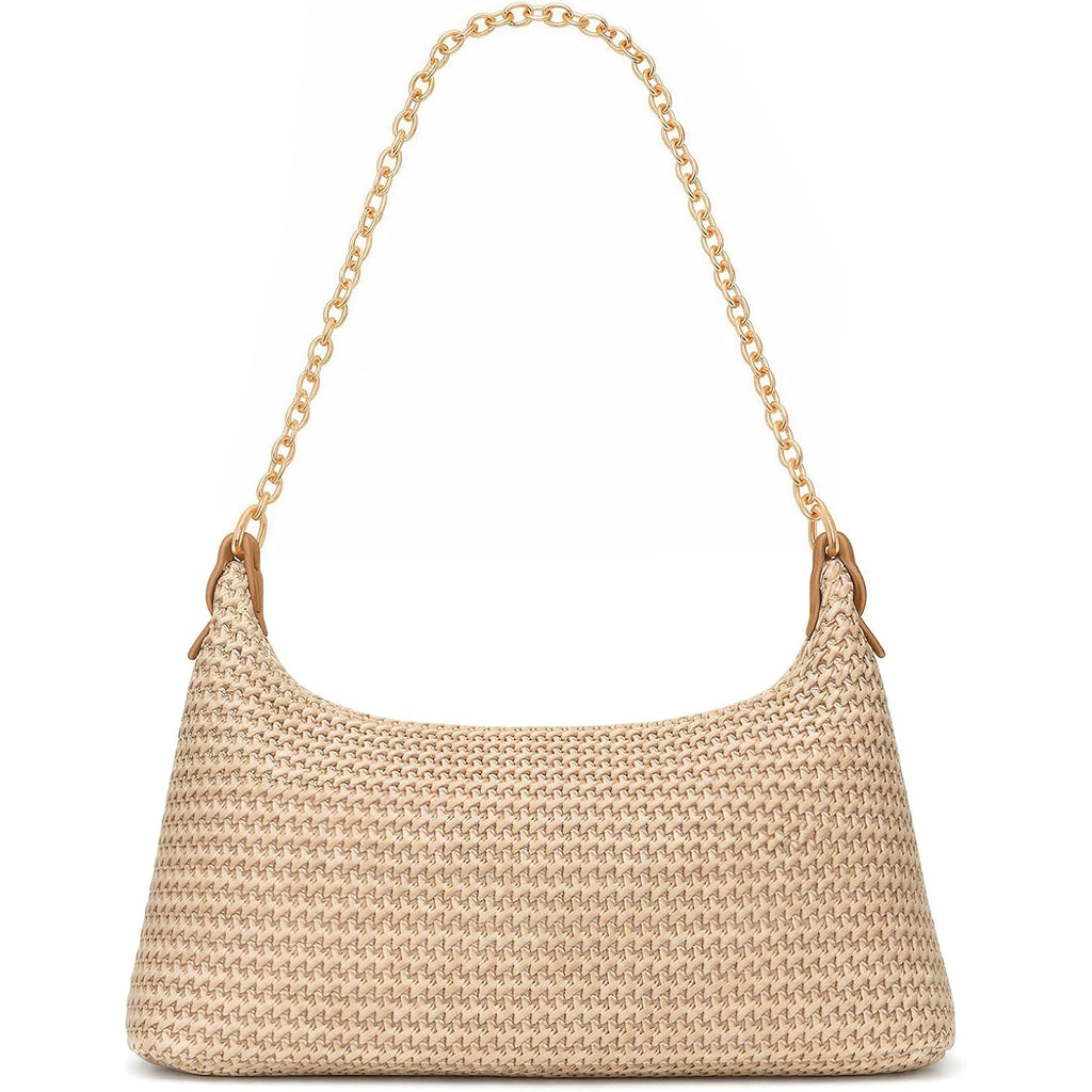 Beach Bags for Women Summer Straw Purse Boho Woven Shoulder Bag Crochet Purse Vacation Tote Handbag
