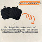 Oven Mitts and Pan Racks 4-Piece Set, Extended Kitchen Oven Mitts and Pan Racks, Heat Resistant 500 °F, Silicone Non-Slip Surface for Baking and Cooking (Black)