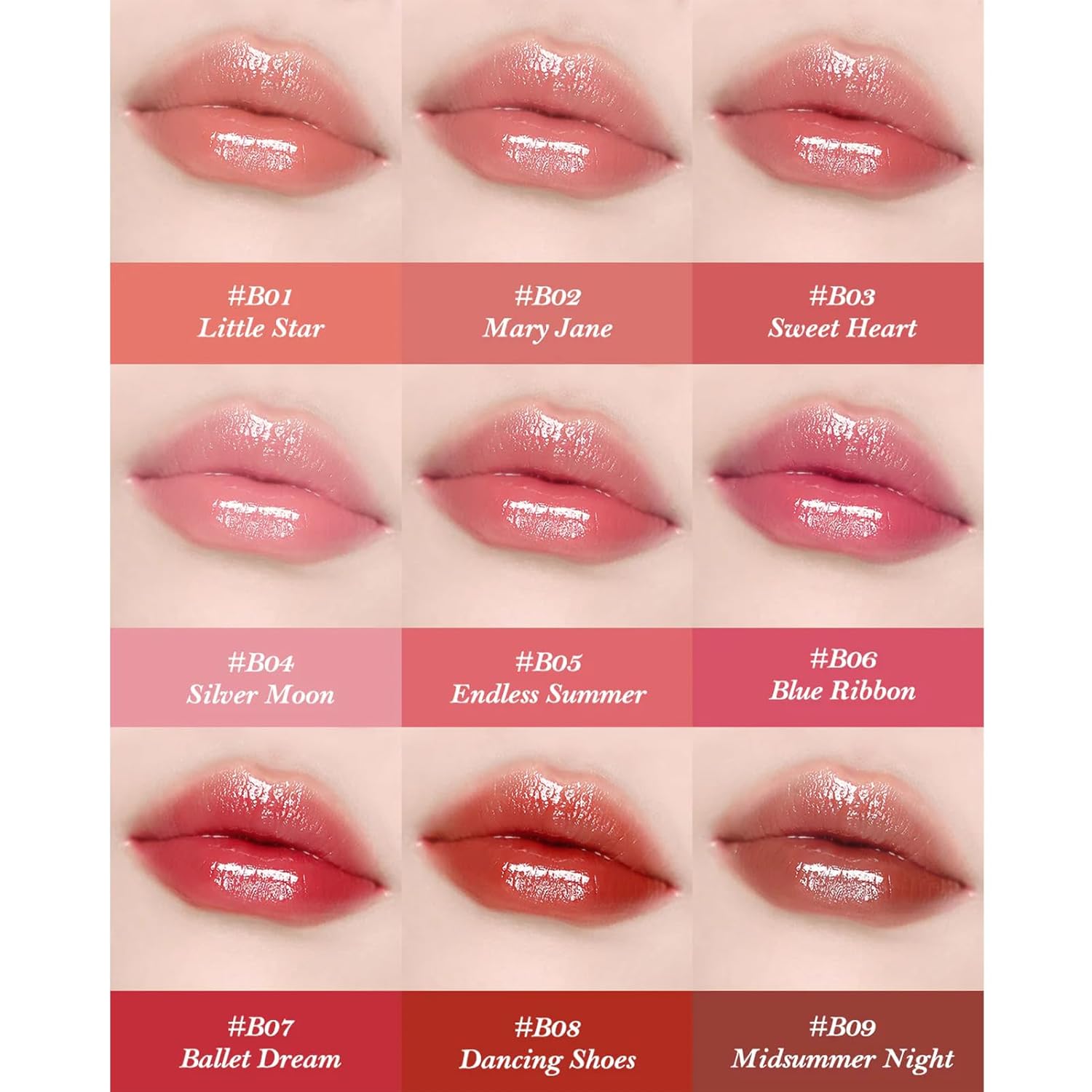 Flower Knows Swan Ballet Shine Lipstick,Hydrating Solid Lip Gloss,Moisturizing Nude peachy Tinted Lip Balm-Long Lasting Lip Gloss in Balm for Girls&Women(B02 Mary Jane)