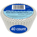 Amazon Basics White Jumbo Cupcake Liners, 40 Count, Pack Of 1