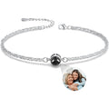 Easycosy Personalized Bracelets with Picture Inside, Mothers Day Love Gifts for Mom Wife, Custom Photo Projection Bracelets Customized Birthday Anniversary Memorial Jewelry Gifts for Women Girlfriend Her