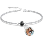 Easycosy Personalized Bracelets with Picture Inside, Mothers Day Love Gifts for Mom Wife, Custom Photo Projection Bracelets Customized Birthday Anniversary Memorial Jewelry Gifts for Women Girlfriend Her