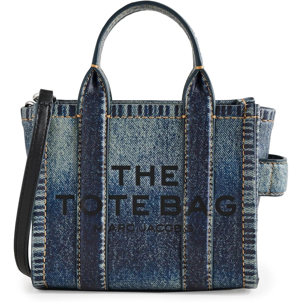 Marc Jacobs Women's The Denim Printed Leather Crossbody Tote Bag