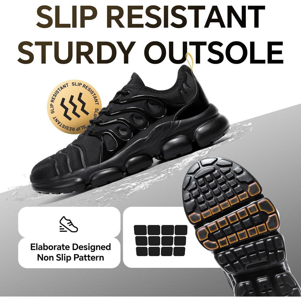 Steel Toe Shoes For Men Women Comfortable Lightweight Safety Work Shoes For Men Women Composite Toe Safety Sneakers Slip Resistant Indestructable Construction