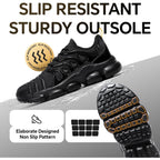 Steel Toe Shoes For Men Women Comfortable Lightweight Safety Work Shoes For Men Women Composite Toe Safety Sneakers Slip Resistant Indestructable Construction