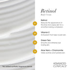 Advanced Clinicals Retinol Body Lotion & Face Moisturizer | Anti Aging Skin Care Retinol Body Cream For Women & Men Improves Appearance Of Fine Lines, Wrinkles, & Look Of Crepey Skin, W/Travel Size