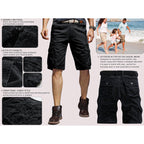 Akarmy Men'S Lightweight Multi Pocket Cotton Casual Cargo Shorts,Outdoor Twill Camo Shorts With Zipper Pockets(No Belt)